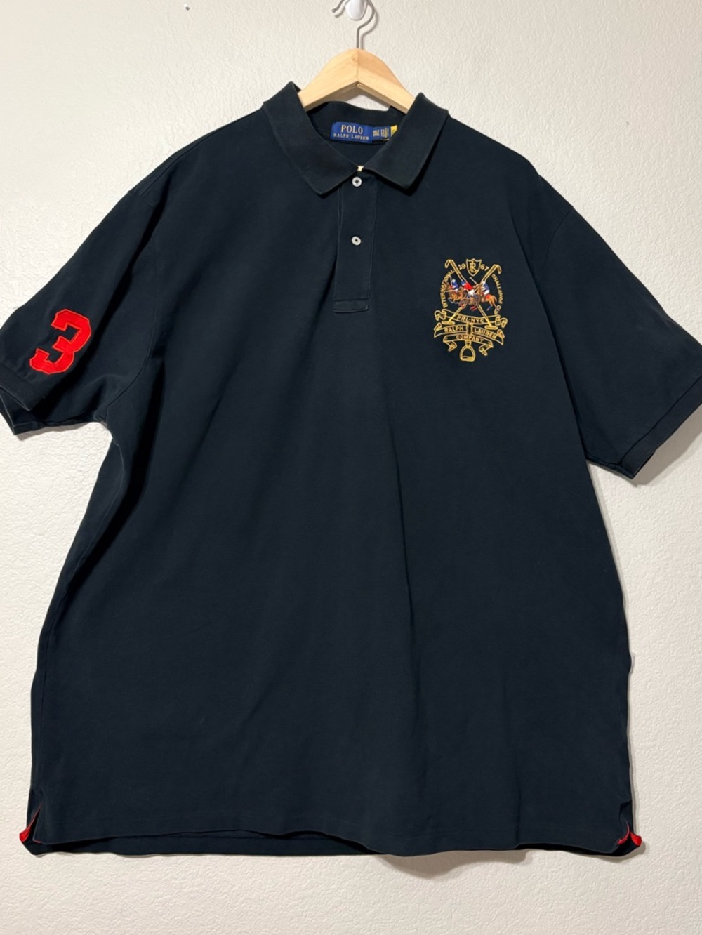 Polo Ralph Lauren International Challenge Cup 3 Pony Embroidered Polo Shirt 3XLT